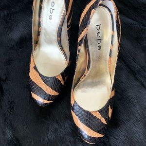 Women’s snake skin zebra print platform shoes